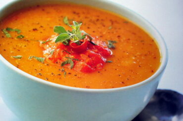 Winter Squash Soup with Tomato Salsa