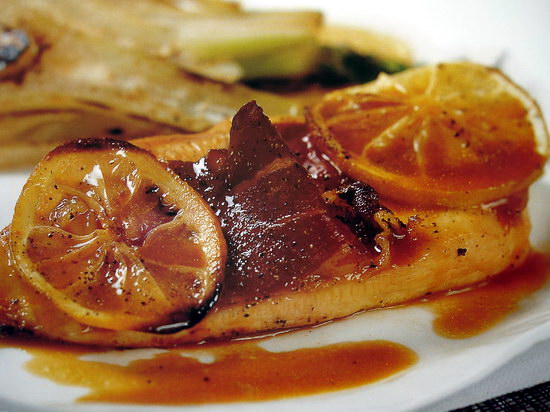 Chicken Escalopes with Lemon and Serrano ham