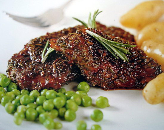 Lamb Steaks with Redcurrant Glaze