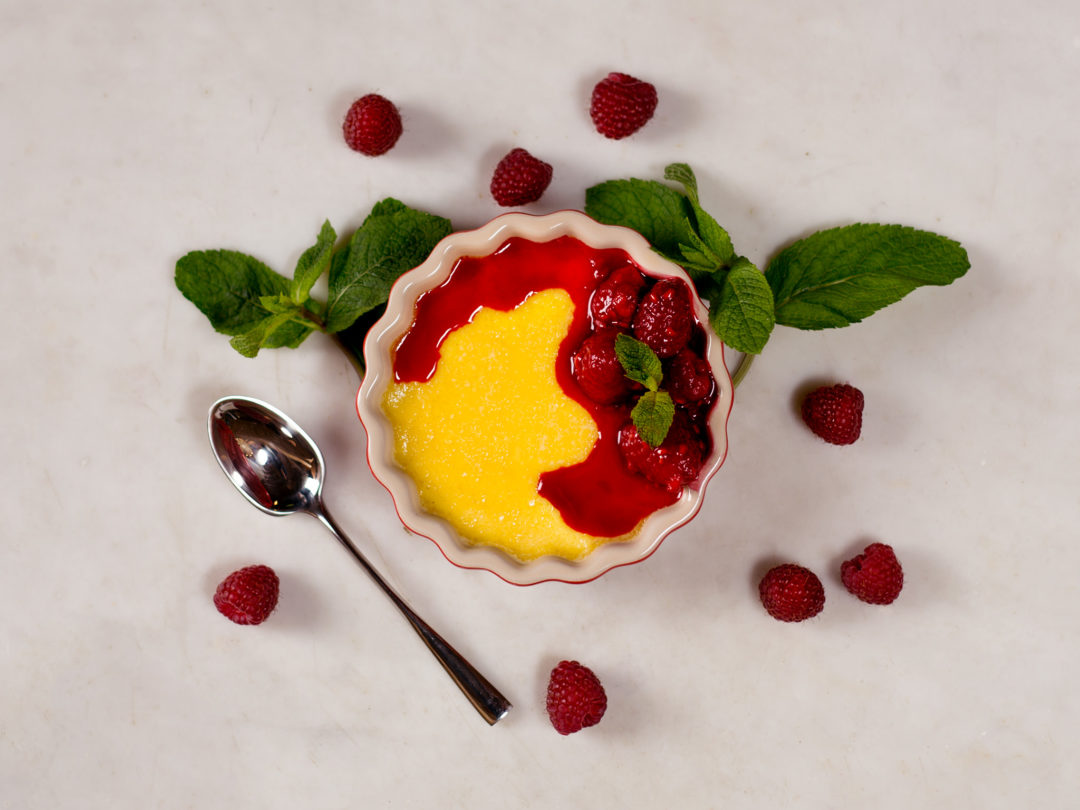 Baked-vanilla-pudding-with-hot-raspberries-7