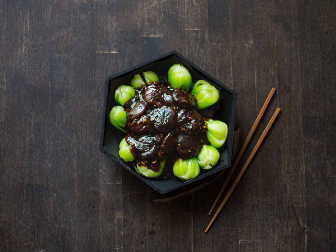 Blanched-bok-choy-with-shiitake-mushrooms-5