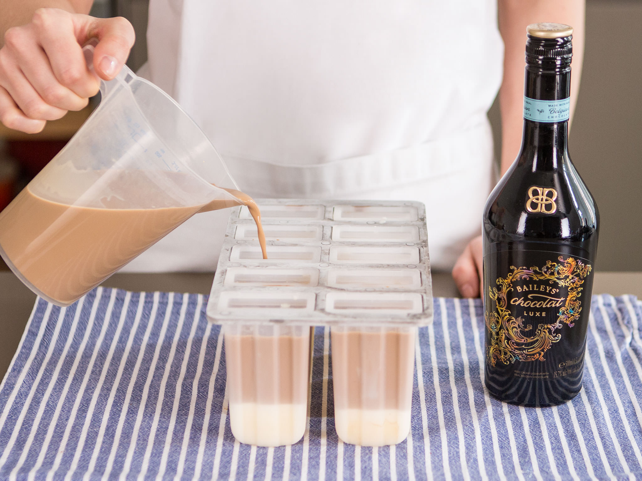 Boozy chocolate and coffee iced lollies