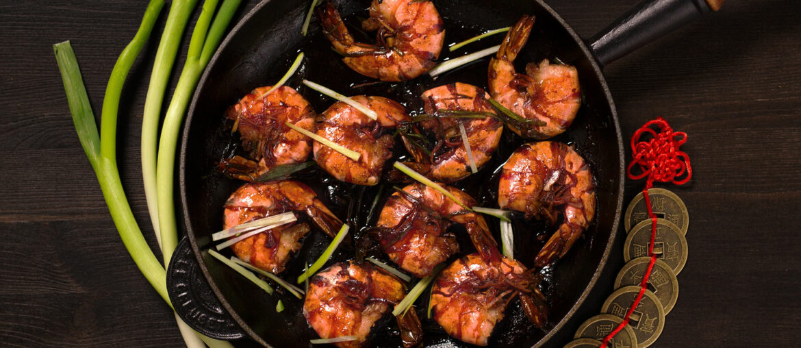 Braised large shrimp