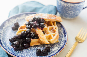 Breakfast blueberry waffles
