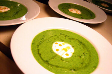 Watercress Soup with Green Onion Cream