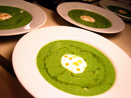  Watercress Soup with Green Onion Cream