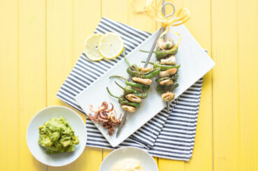 Calamari skewers