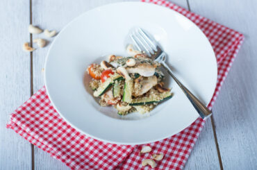 Chicken zucchini couscous salad