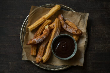 Churros with chocolate sauce