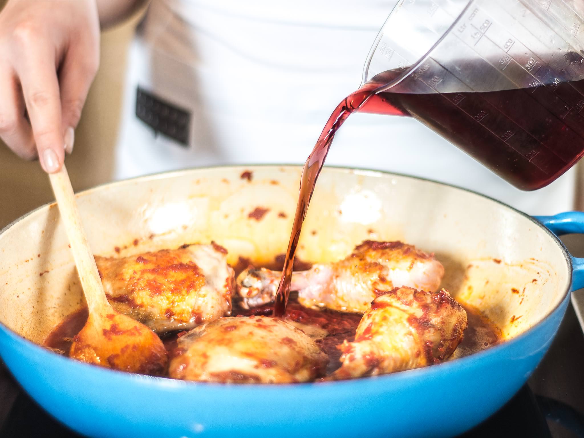 Classic French coq au vin