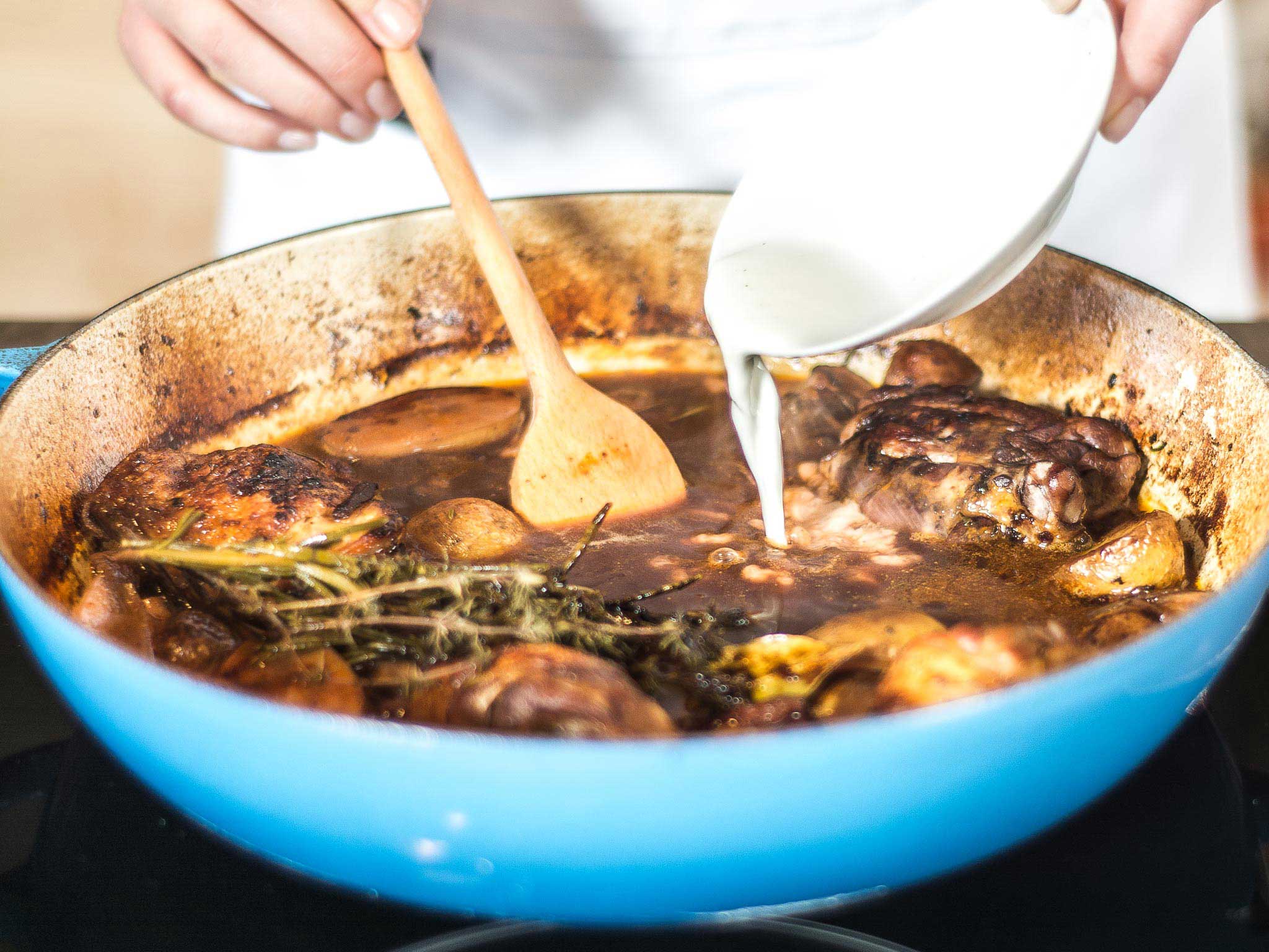 Classic French coq au vin