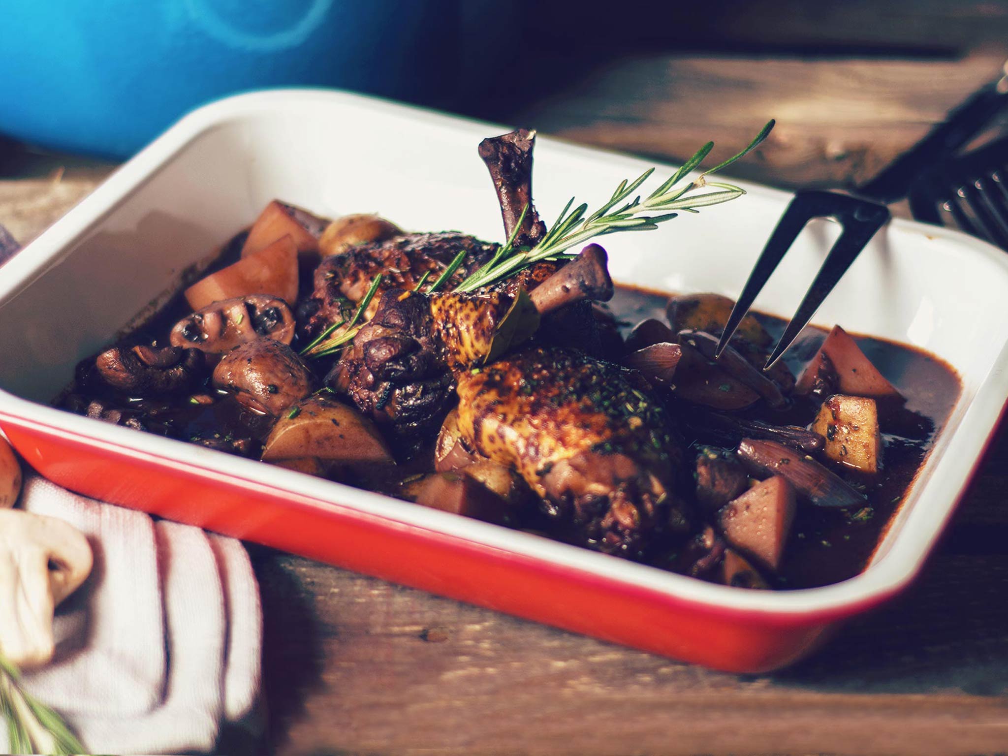 Classic French coq au vin Classic French coq au vin