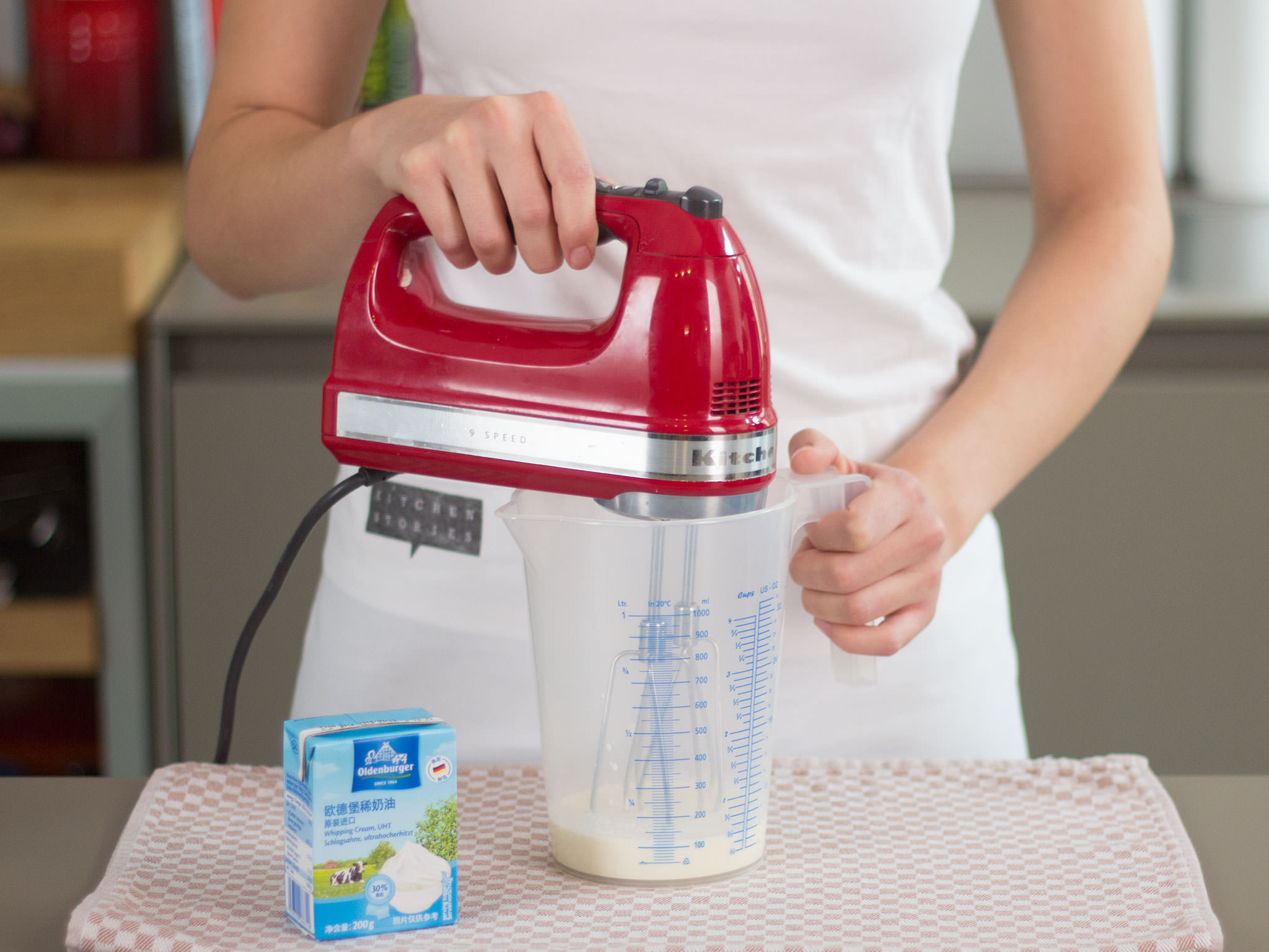 Classic hot chocolate with whipped cream