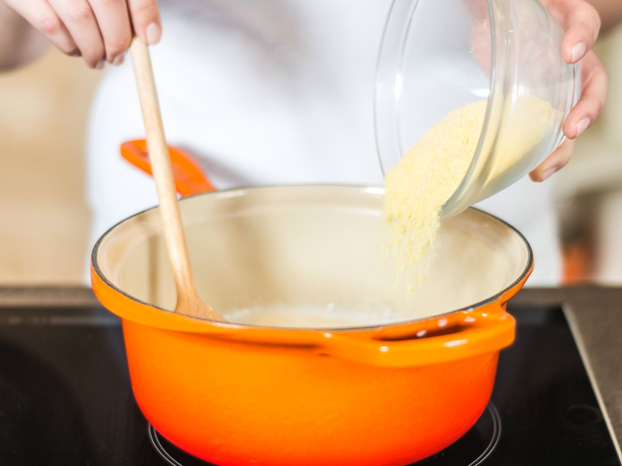 Creamy polenta with balsamic mushrooms