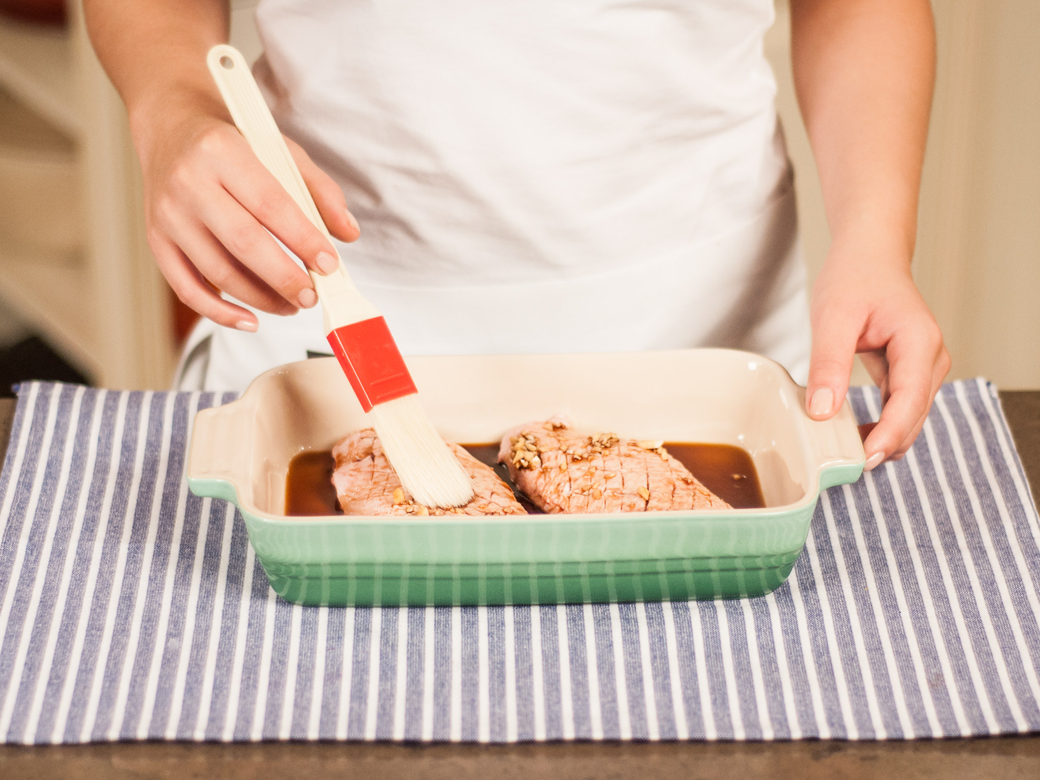 Duck breasts with pomegranate sauce