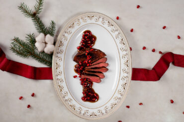 Duck breasts with pomegranate sauce
