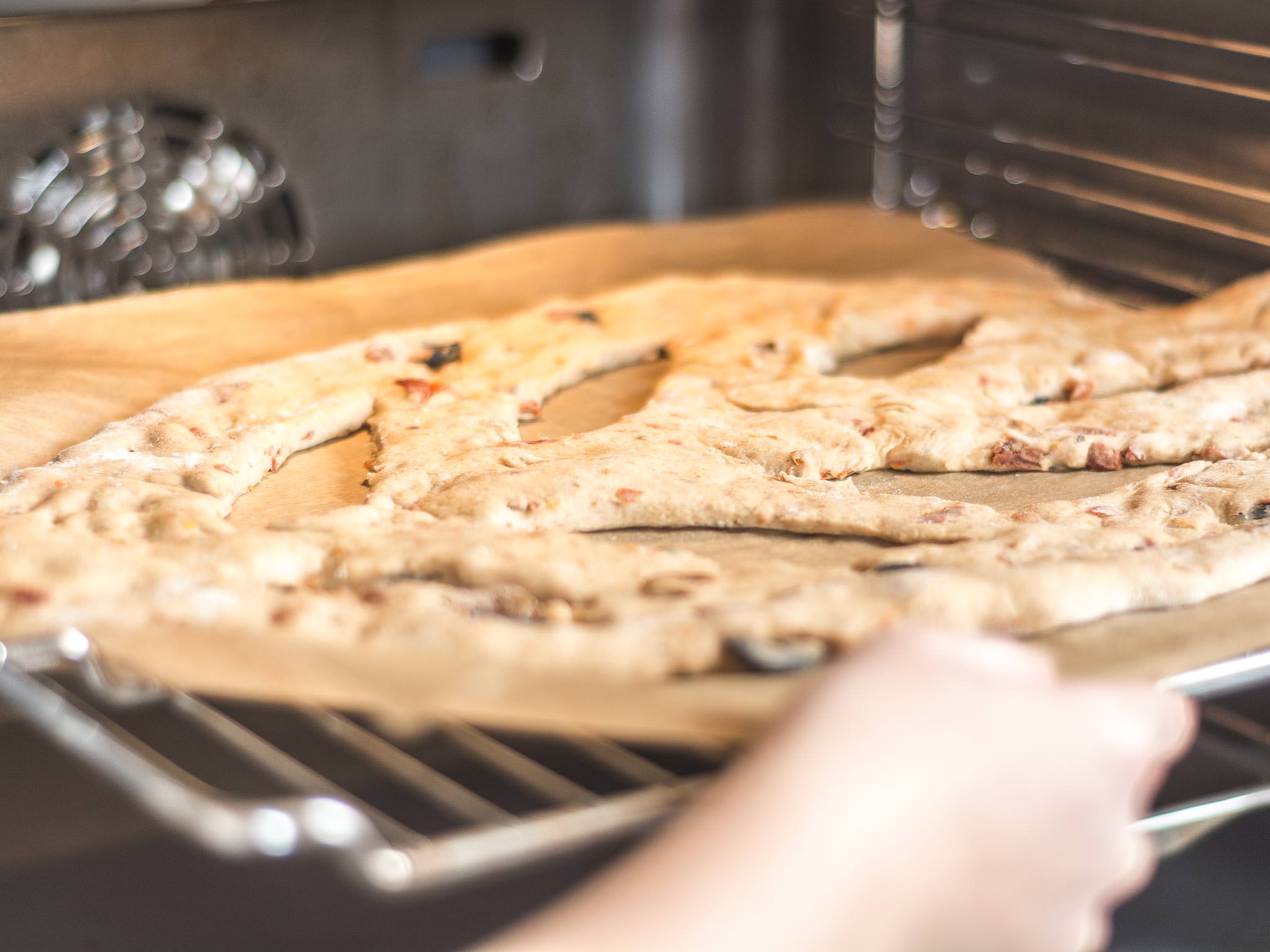 French Fougasse with sun-dried tomatoes