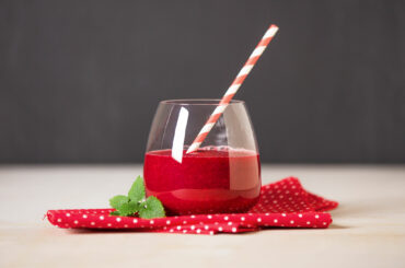 Glowing red smoothie
