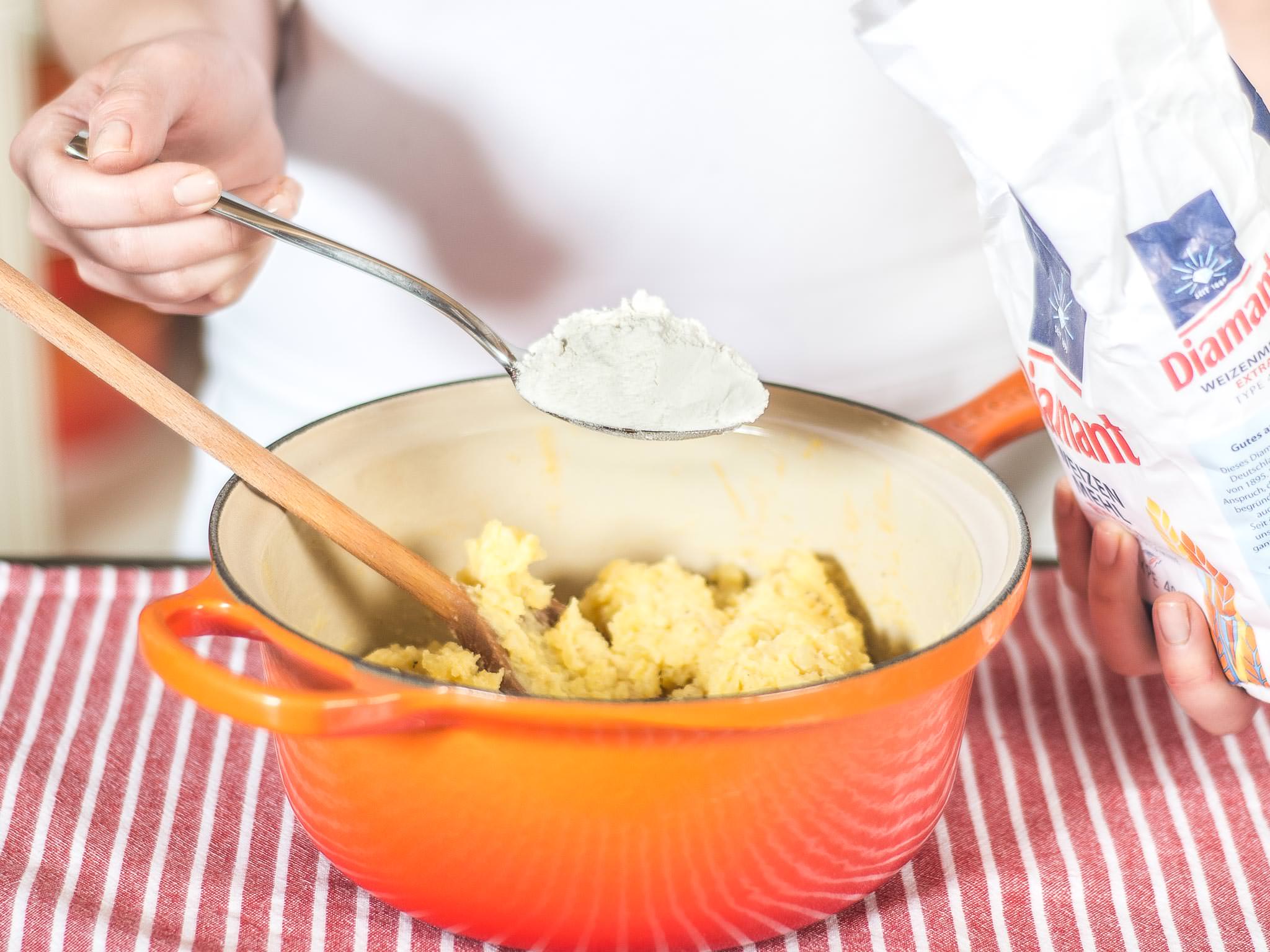 Homemade gnocchi with mushroom sauce