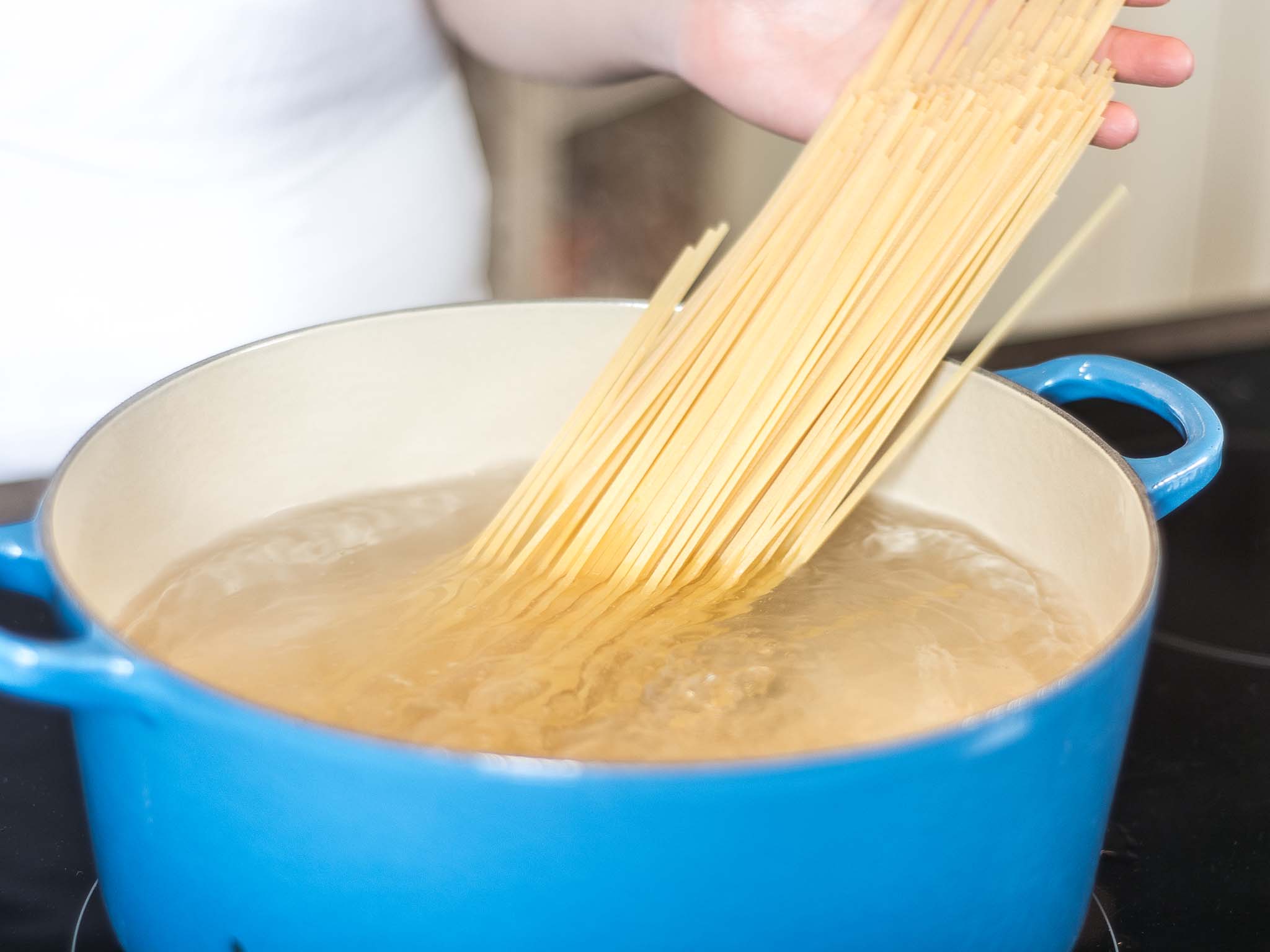 Linguine with sage butter and baby spinach