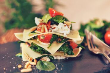 No-bake spinach and ricotta lasagna