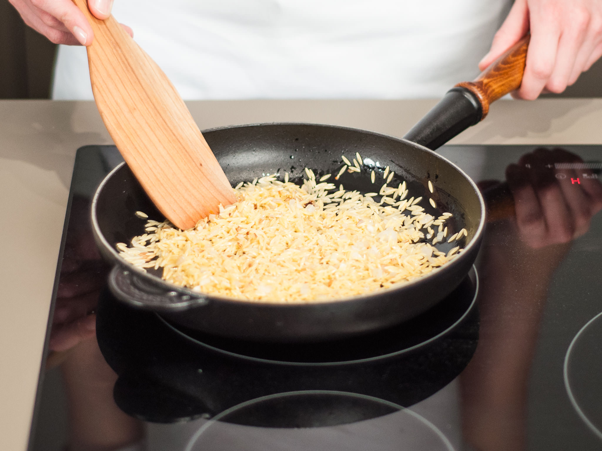 One-pot pasta with orzo and shrimp