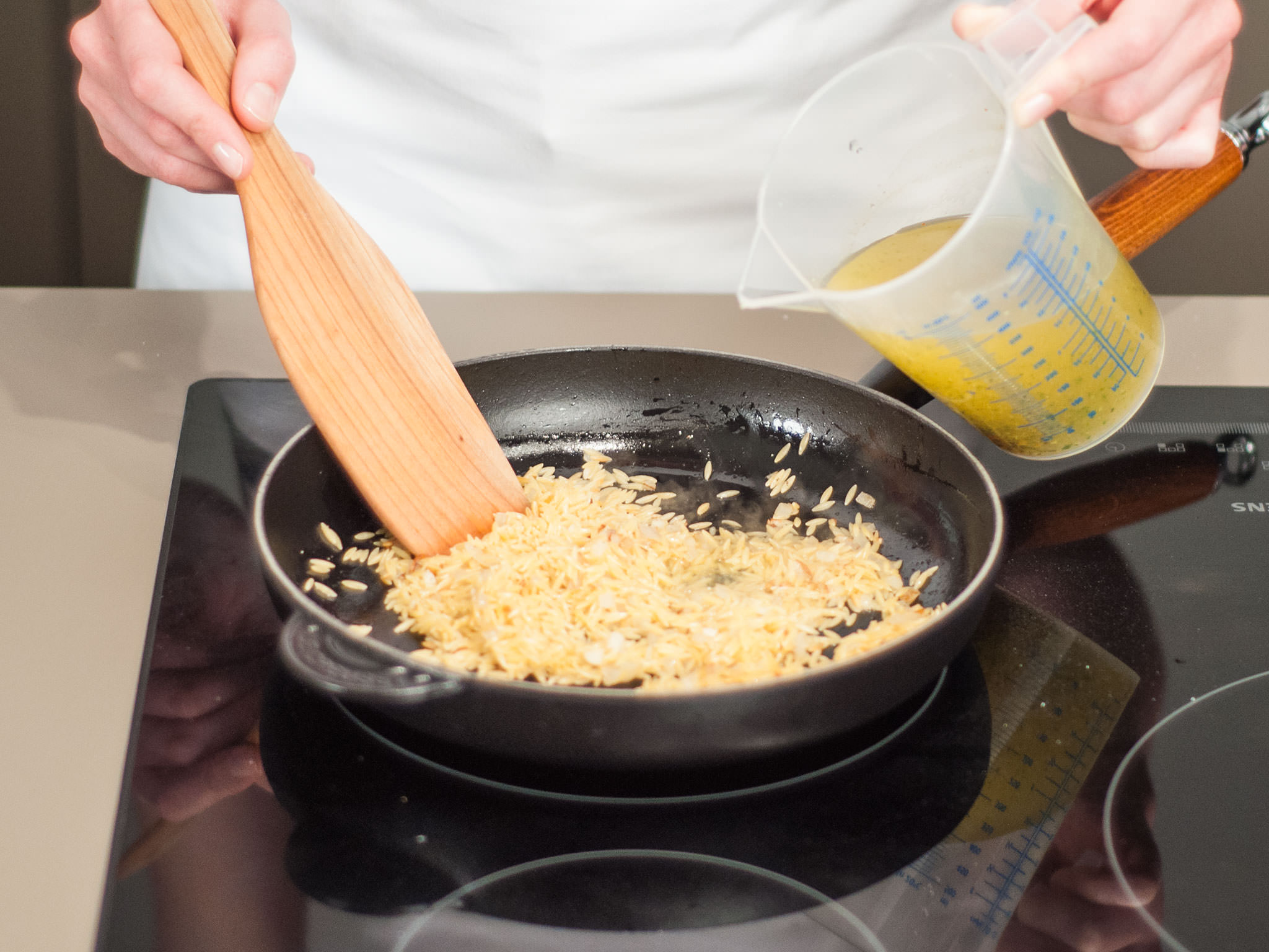 One-pot pasta with orzo and shrimp