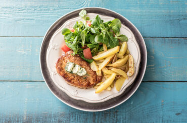 Pork steak with homemade fries