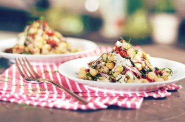 Refined chickpea salad