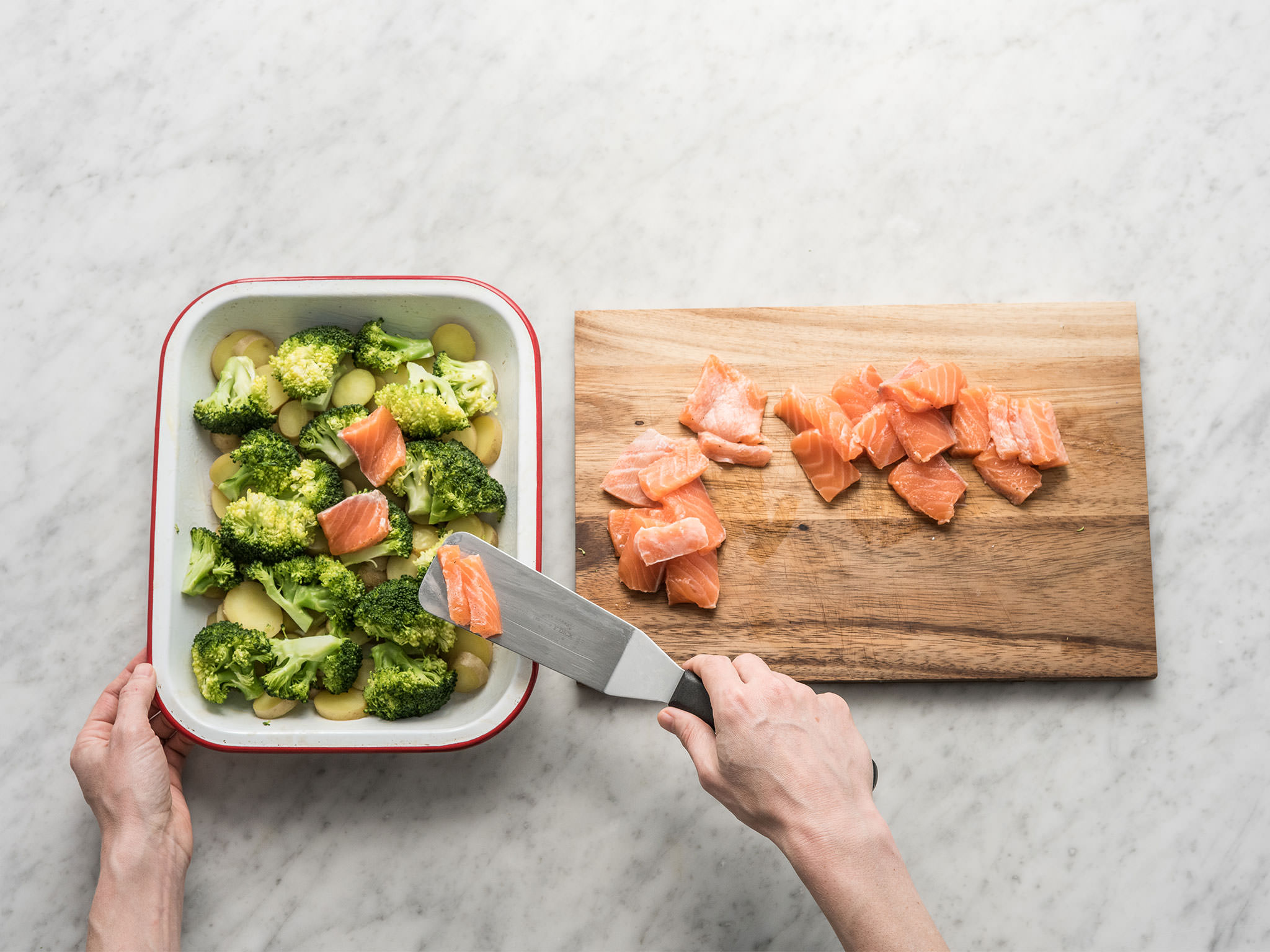 Salmon and broccoli casserole