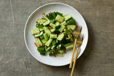 Smashed cucumber salad