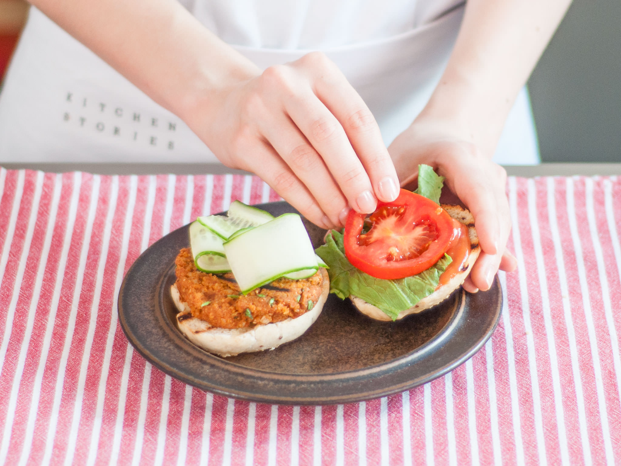 Vegan chickpea burger