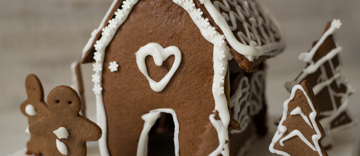 Vegan gingerbread house