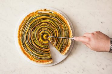 Vegetable spiral tart