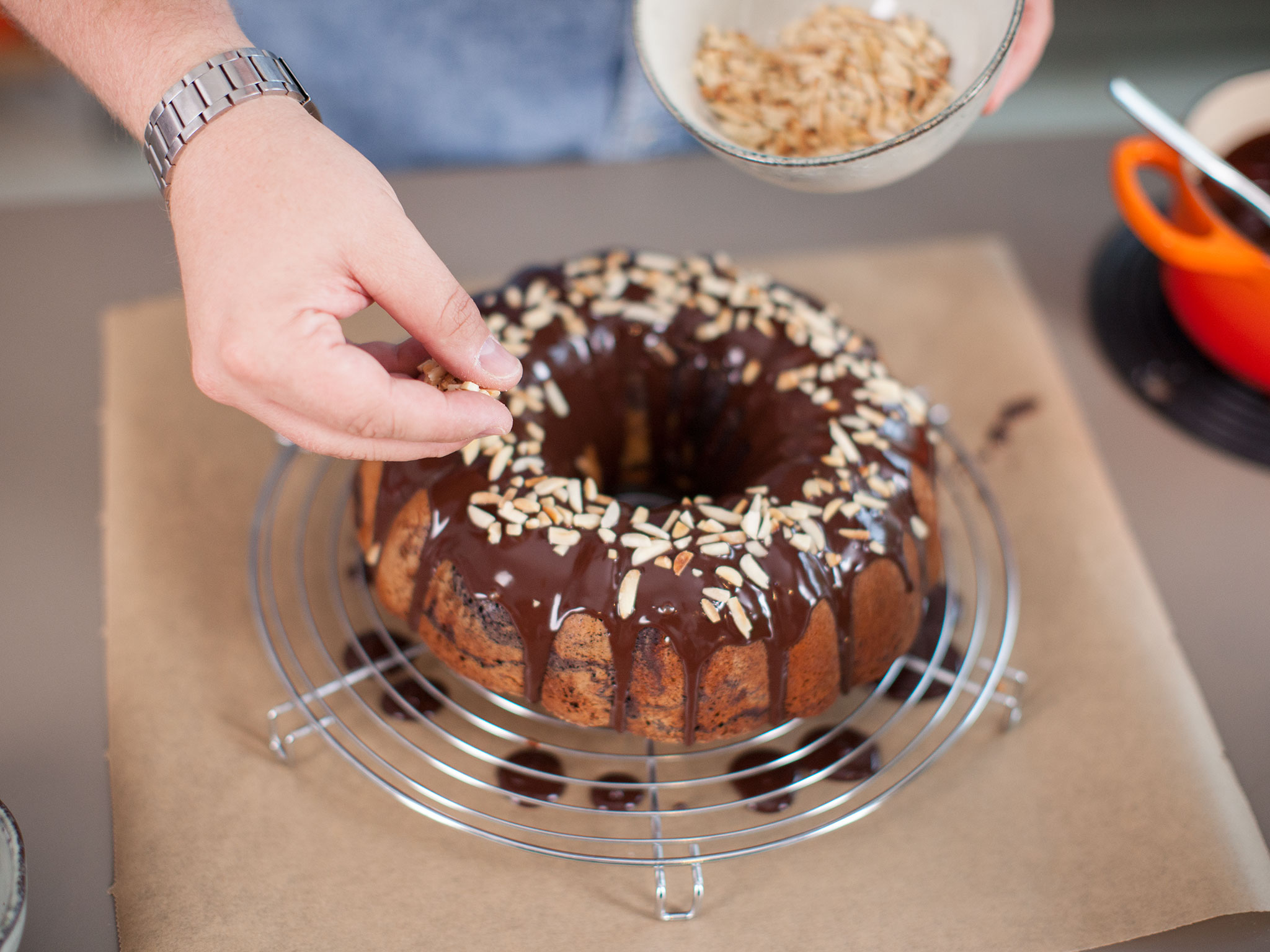 Zebra bundt cake