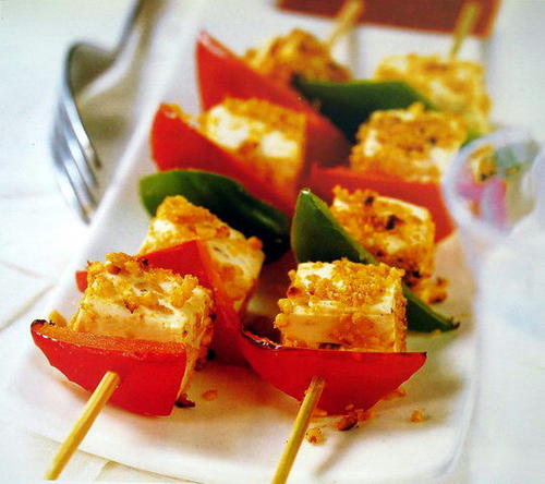 Tofu and Pepper Kebabs | BingChef