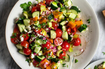 Chopped Cucumber and Tomato Salad