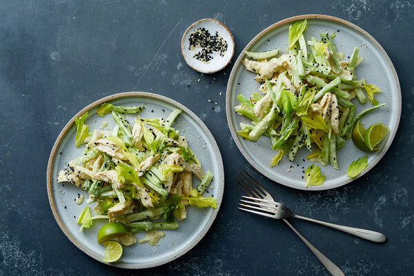 Chicken and Celery Salad With Wasabi-Tahini Dressing