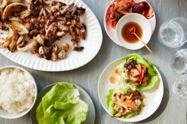 Chicken and Mushroom Bulgogi Lettuce Wraps