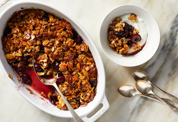 Cherry-Almond Granola Crisp