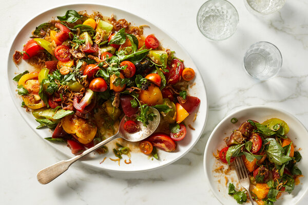 Herby Tomato Salad With Tamarind-Maple Dressing