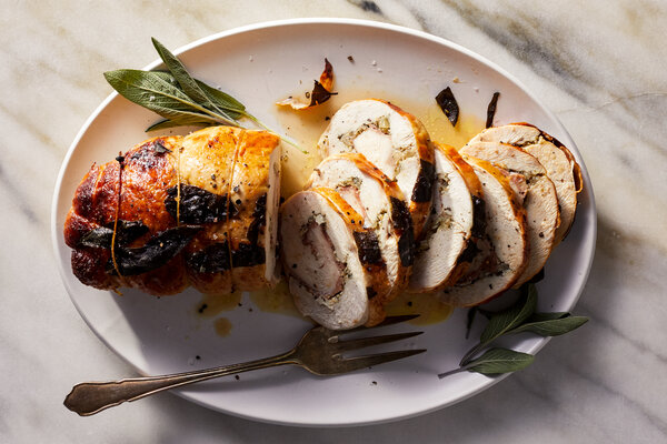 Turkey Breast Roulade With Garlic and Rosemary
