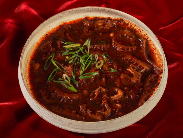 Spicy Stewed Tripe With Scallions