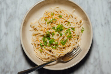 Rice Noodles With Garlicky Cashew Sauce