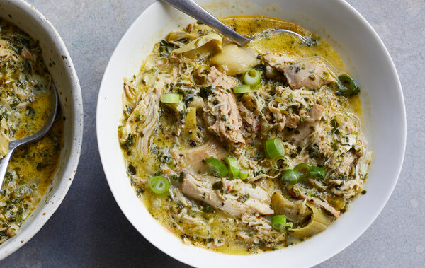 Creamy Spinach-Artichoke Chicken Stew