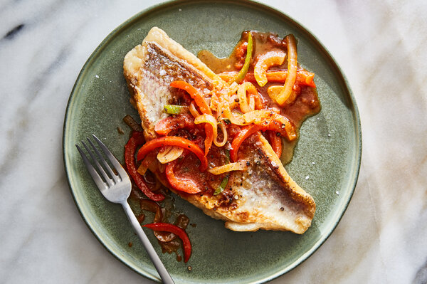 Fried Snapper With Creole Sauce