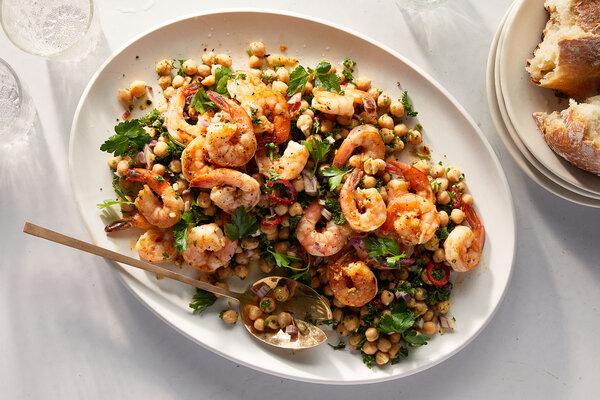 Spicy Shrimp and Chickpea Salad