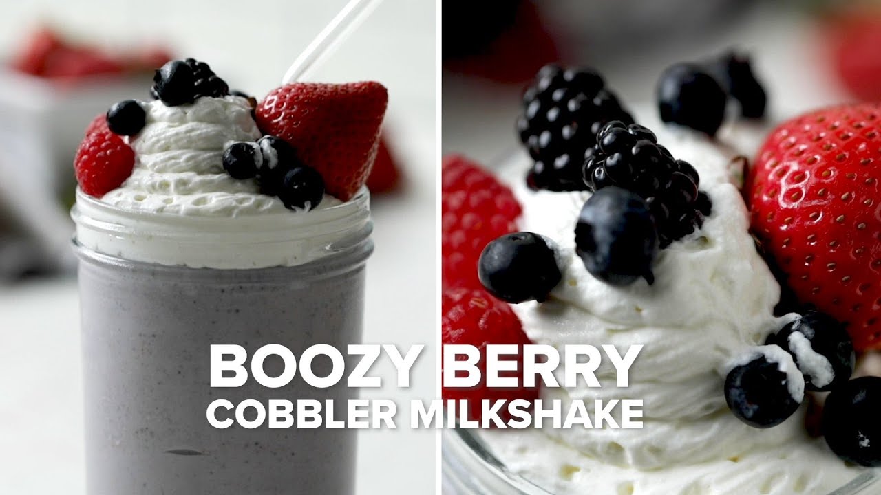 Boozy Berry Cobbler Milkshake