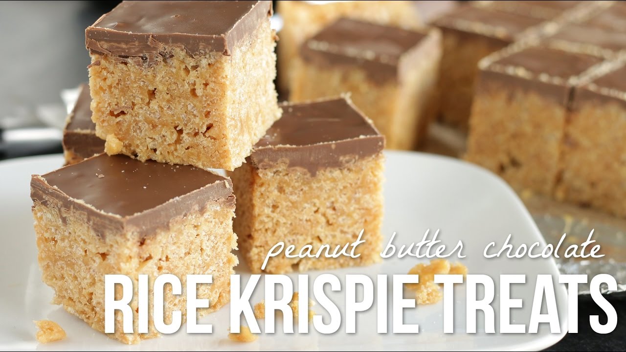 Peanut Butter Rice Krispie Treats!! PB Crispy Bar Recipe