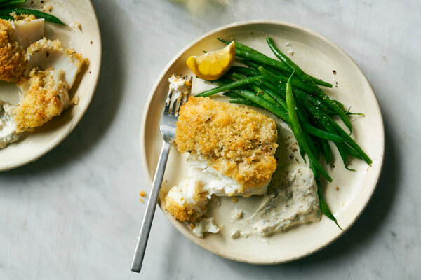 Crispy Baked Fish With Tartar Sauce